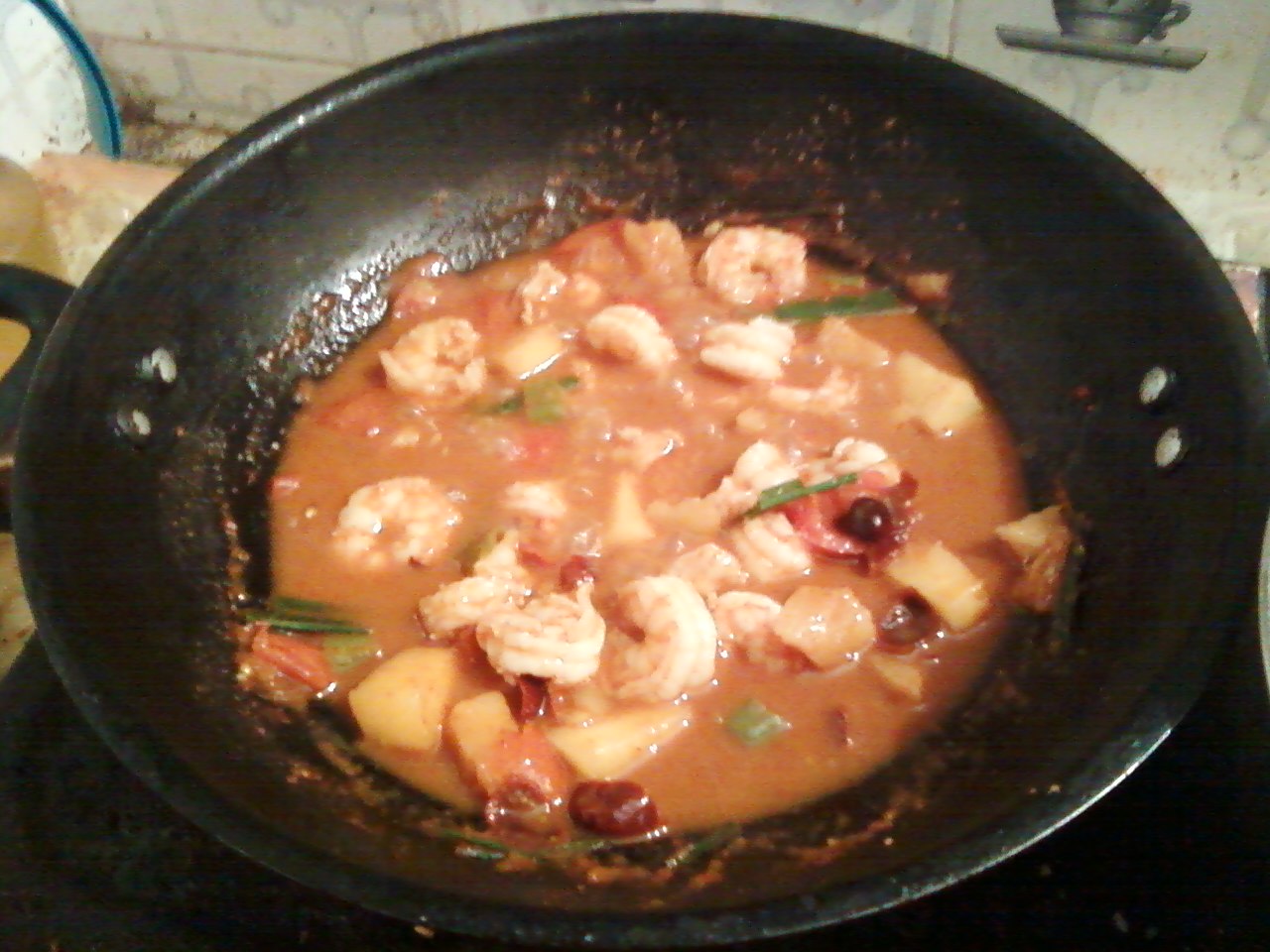 Gaeng Khau Goong - Prawn and Pineapple Curry Gaeng Khau Goong - Prawn and Pineapple Curry picture