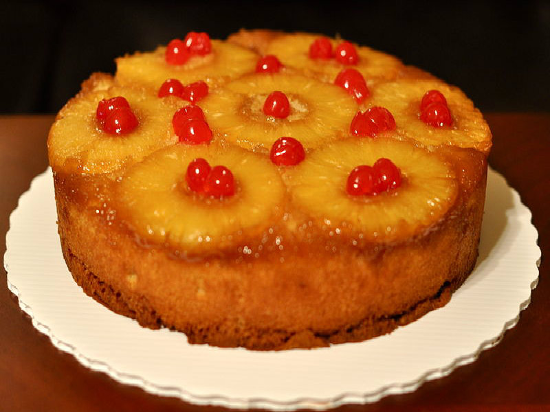 Candied Cherry Pineapple Upside Down Cake Candied Cherry Pineapple Upside Down Cake picture