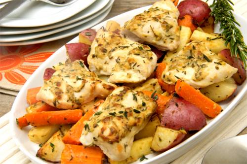 Poached Chicken with Vegetables Poached Chicken with Vegetables picture