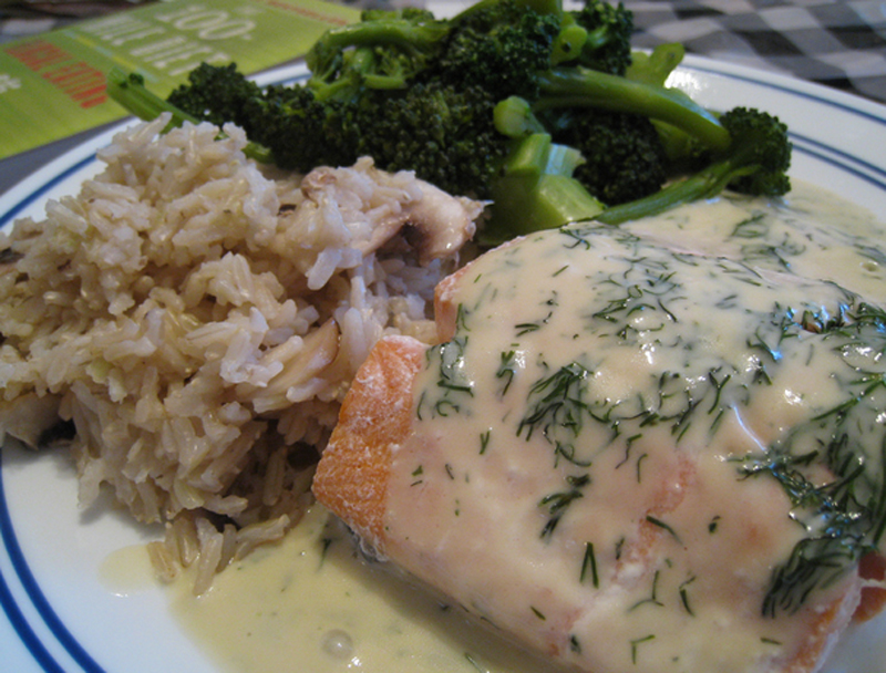 Poached Salmon With Mousseline Sauce Poached Salmon With Mousseline Sauce picture