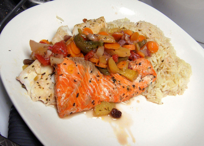 Poached Salmon Poached Salmon picture