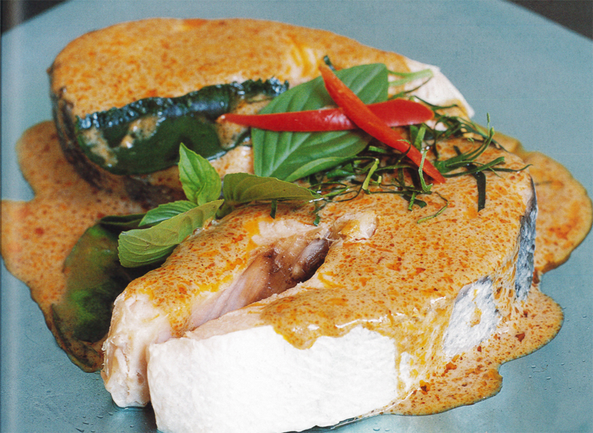 Poached Salmon Steaks with Cucumber Sauce Poached Salmon Steaks with Cucumber Sauce picture