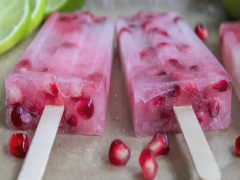 Pomegranate Limeade Popsicle Pomegranate Limeade Popsicle picture