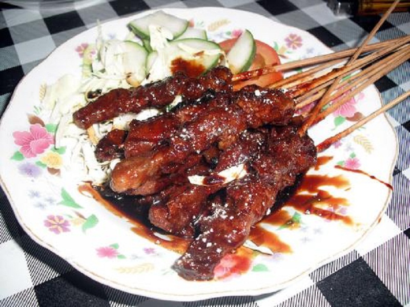 Pork Satays With Plum Sauce Pork Satays With Plum Sauce picture