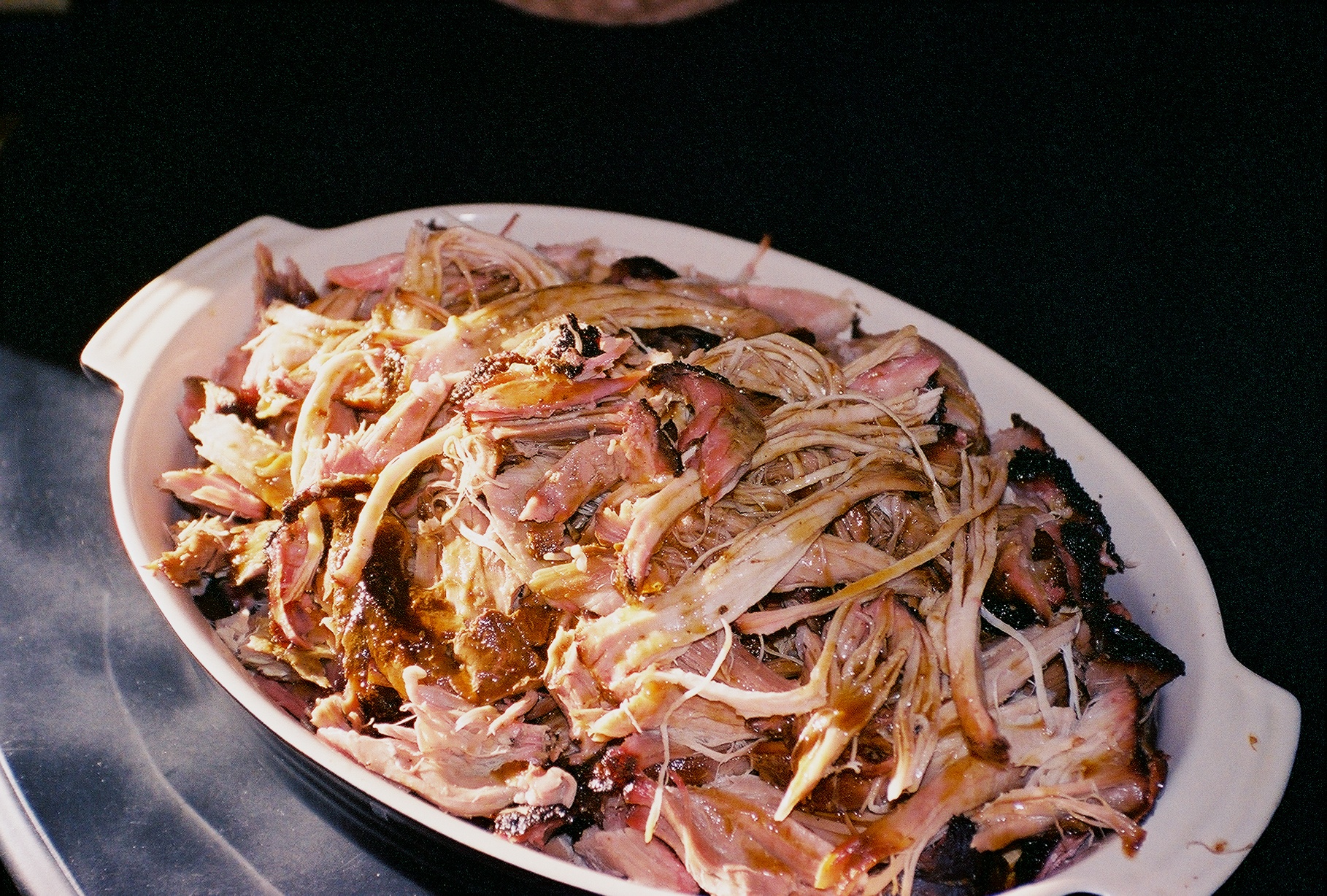 Smoke-Roasted Pork Shoulder with Sooey Sauce picture