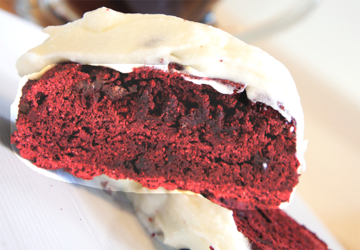 Red Velvet Biscotti With Cream Cheese Frosting Red Velvet Biscotti With Cream Cheese Frosting picture