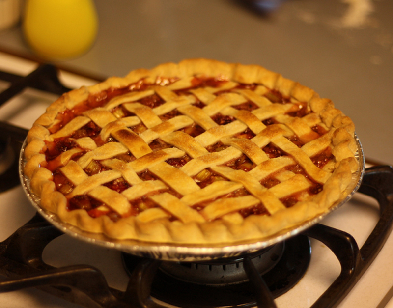 Custard Rhubarb Pie Custard Rhubarb Pie picture