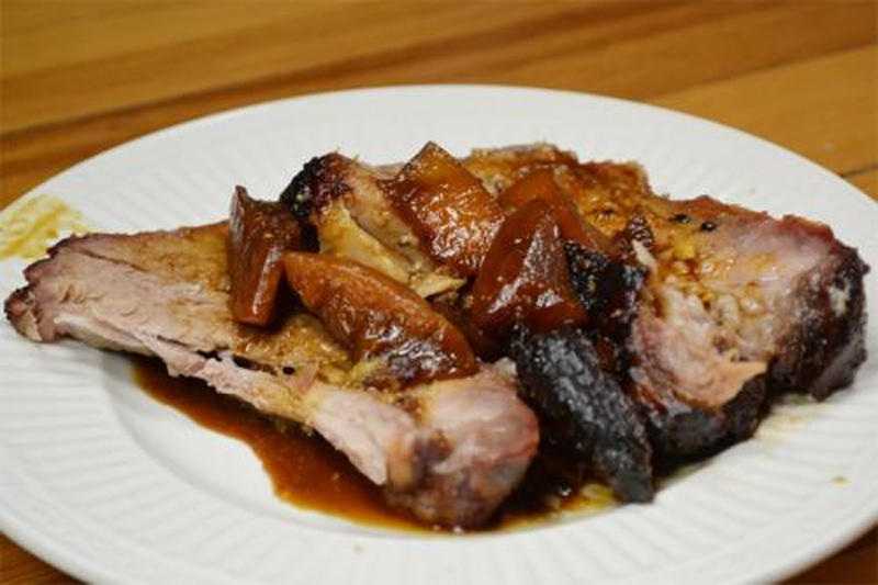 Roast Loin of Pork with Applejack Brandy Sauce Roast Loin of Pork with Applejack Brandy Sauce picture