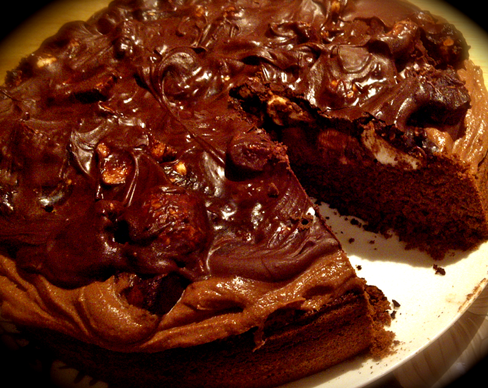 Chocolate Rocky Road Cake Chocolate Rocky Road Cake picture