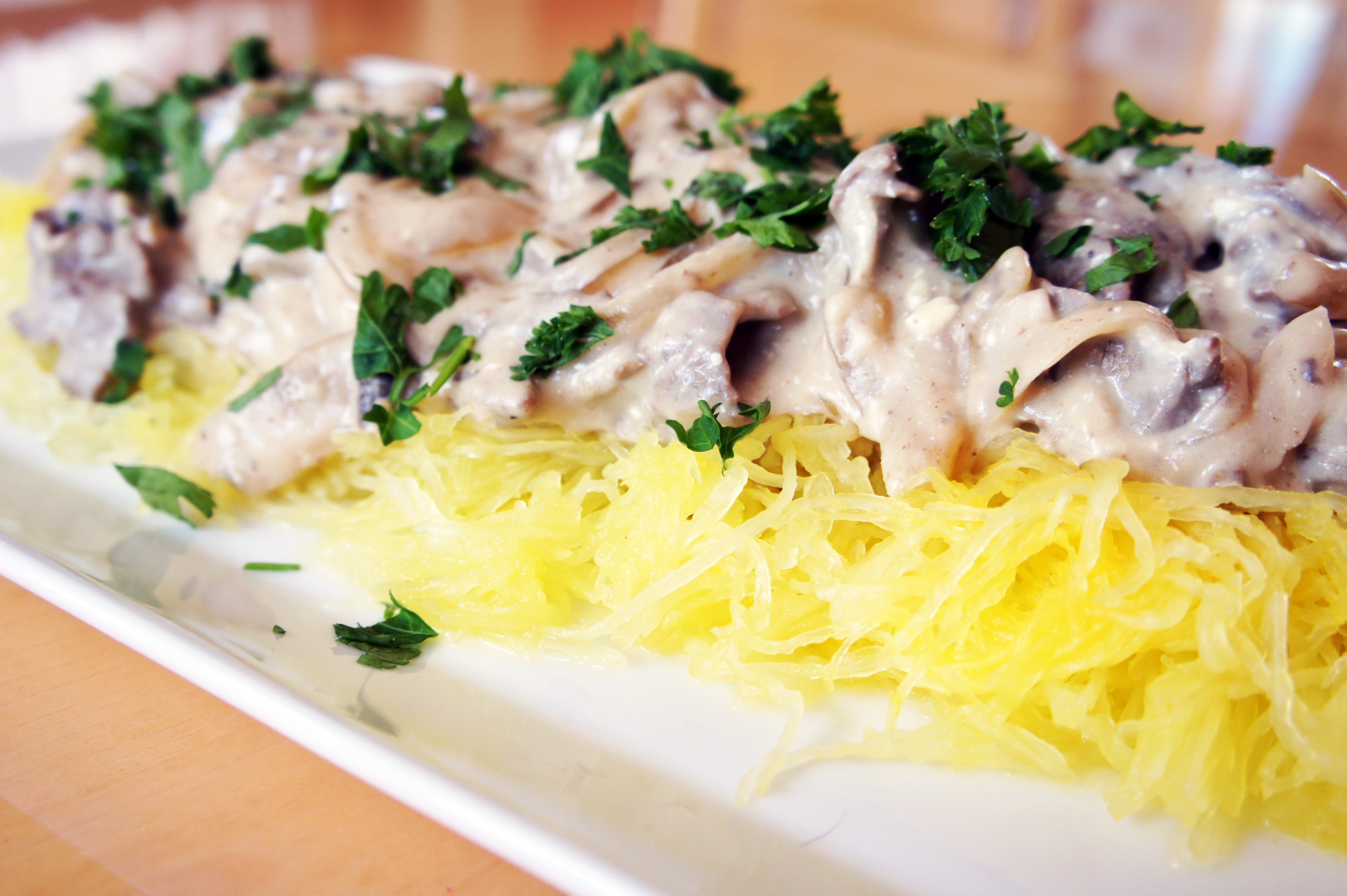 Beef Stroganoff with Spaghetti Squash Beef Stroganoff with Spaghetti Squash picture