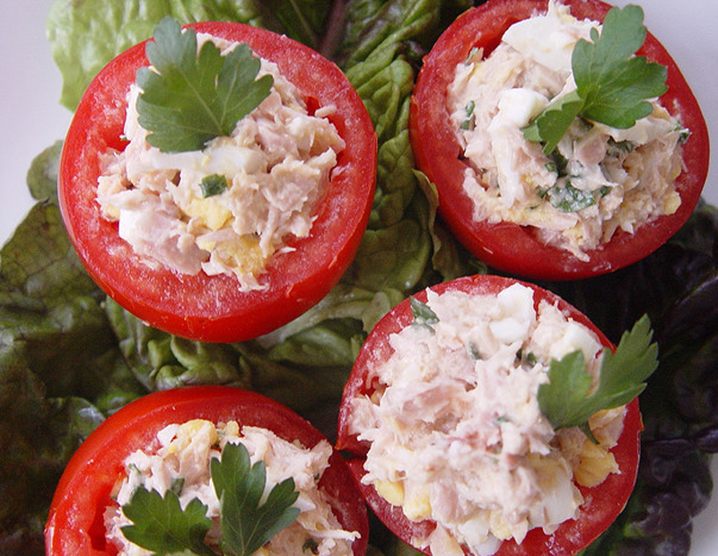Salmon Filled Tomatoes Salmon Filled Tomatoes picture