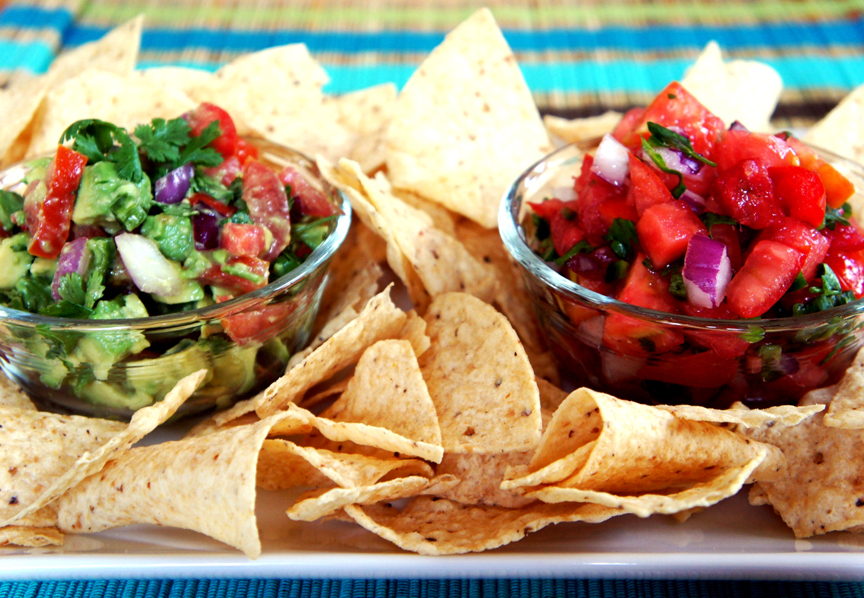 Homemade Salsa and Guacamole Homemade Salsa and Guacamole picture
