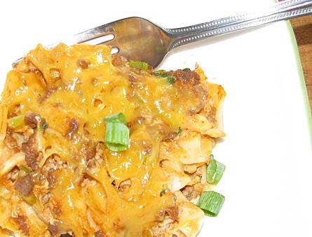 Saucy Pork N Noodle Bake Saucy Pork N Noodle Bake picture