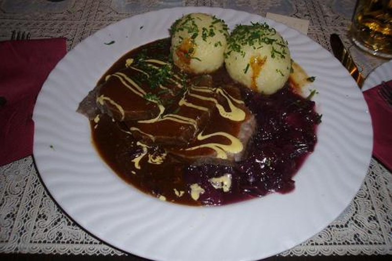Sauerbraten With Sauce And Marinade Sauerbraten With Sauce And Marinade picture
