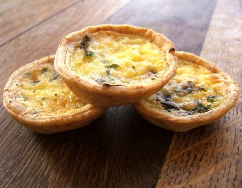 Scallion Cheddar Mini Quiches Scallion Cheddar Mini Quiches picture