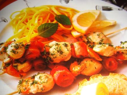 Scallops En Brochette Scallops En Brochette picture