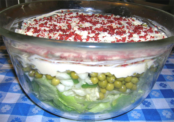 Seven Layer Vegetable Salad Seven Layer Vegetable Salad picture