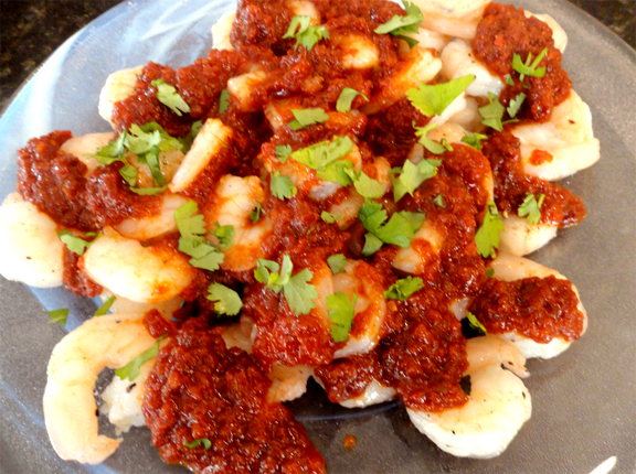 Shrimp In Cilantro Tomato Blush Sauce Shrimp In Cilantro Tomato Blush Sauce picture