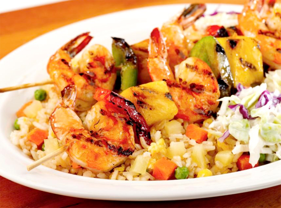 Skewered Sweet Onions With Shrimp Skewered Sweet Onions With Shrimp picture