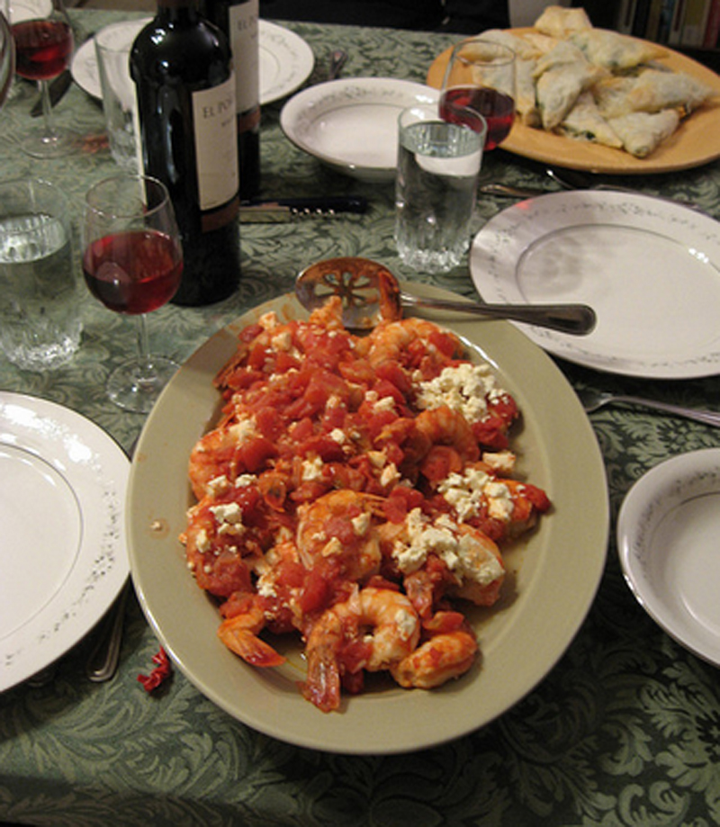 Shrimp Saganaki with Tomato and Feta Shrimp Saganaki with Tomato and Feta picture