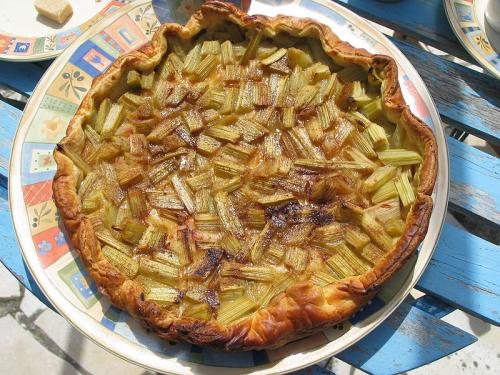 Microwave Cooked Rhubarb and Custard Pie Microwave Cooked Rhubarb and Custard Pie picture