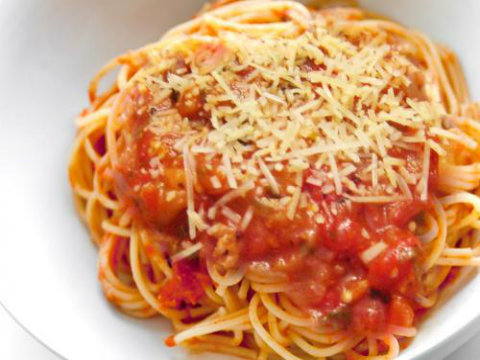 Spaghetti with Eggplant Sauce Spaghetti with Eggplant Sauce picture