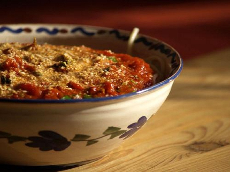 Spaghetti with Lamb and Red Pepper Spaghetti with Lamb and Red Pepper picture