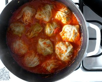 Spinach Parcels on a Tomato Coulis Spinach Parcels on a Tomato Coulis picture