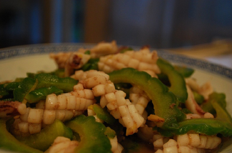 Squid And Green Peppers Squid And Green Peppers picture