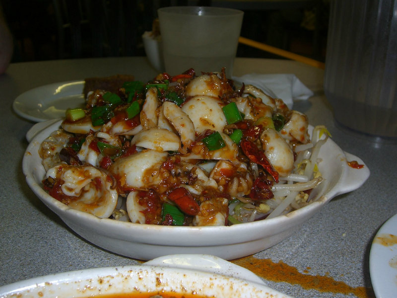 Squid and Green Peppers Squid and Green Peppers picture
