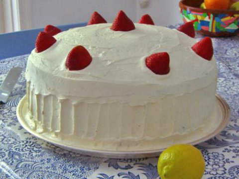 Strawberry Walnut Cream Cake Strawberry Walnut Cream Cake picture