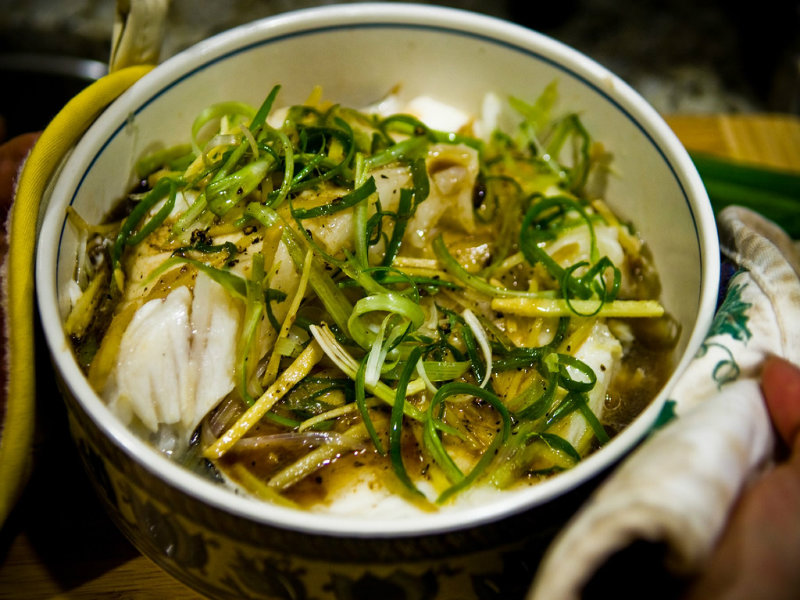Steamed Sea Bass Steamed Sea Bass picture