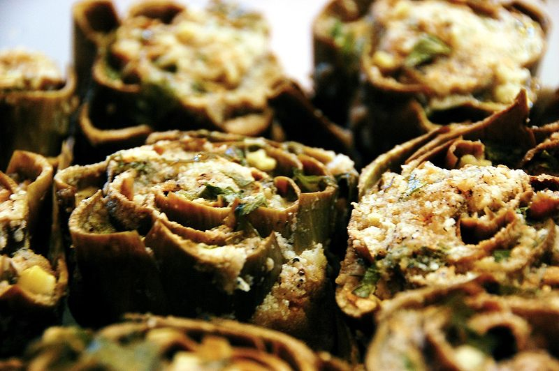 Filled Artichoke Casings Filled Artichoke Casings picture