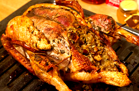 Cranberries Duck With Wild Rice Stuffing Cranberries Duck With Wild Rice Stuffing picture