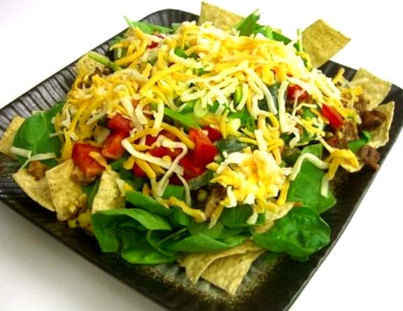 Taco Salad With Cheese & Cilantro Taco Salad With Cheese & Cilantro picture