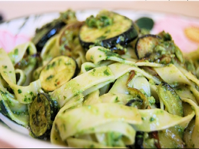 Tagliatelle with Zucchini and Basil Tagliatelle with Zucchini and Basil picture