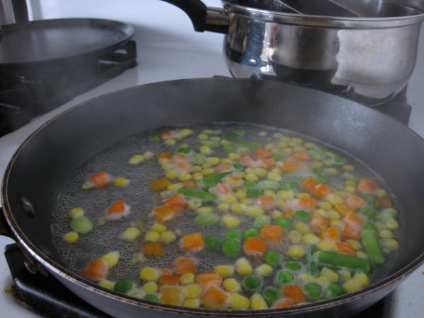 Boil Cut Veggies