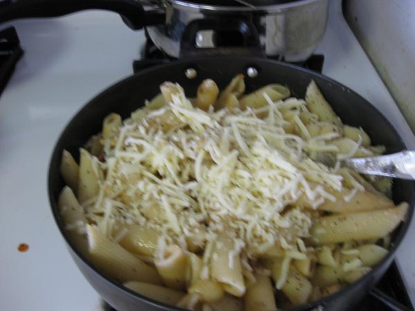 Pasta with Veggies in a Cream of Mushroom Sauce