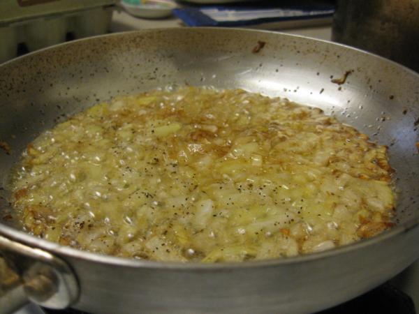 caramelizing onions