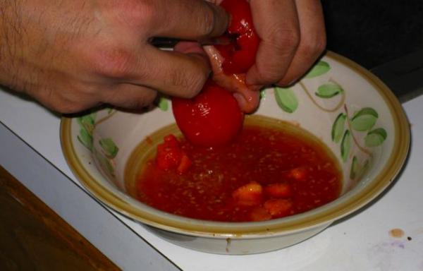 Stuffing Tomatoes