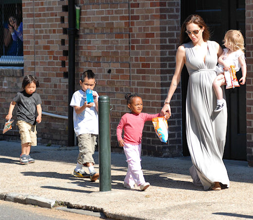 angelina jolie children photos. Angelina Jolie#39;s kids eat Junk