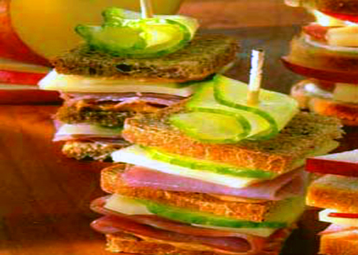Cucumber & Swiss Rye Stack-ups Cucumber & Swiss Rye Stack-ups picture