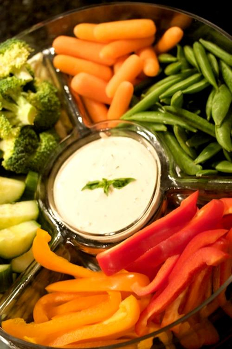 Fresh Garden Vegetable Platter with Russian Dressing Fresh Garden Vegetable Platter with Russian Dressing picture