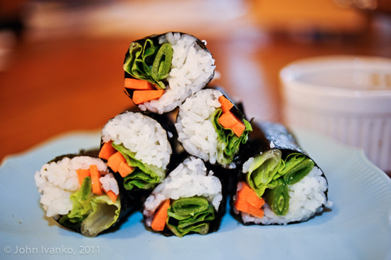 Vegetarian Nori-wrapped Sushi (vegan) Vegetarian Nori-wrapped Sushi (vegan) picture