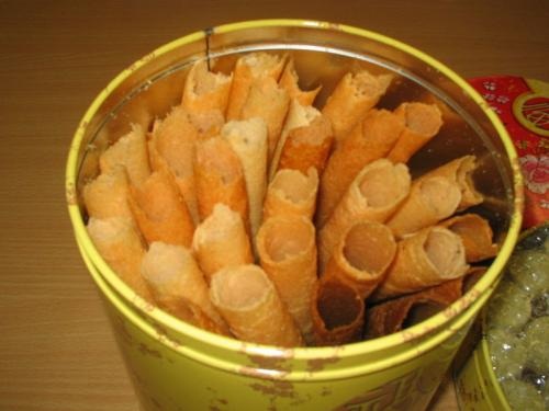 Walnut Cigarette Cookies Walnut Cigarette Cookies picture