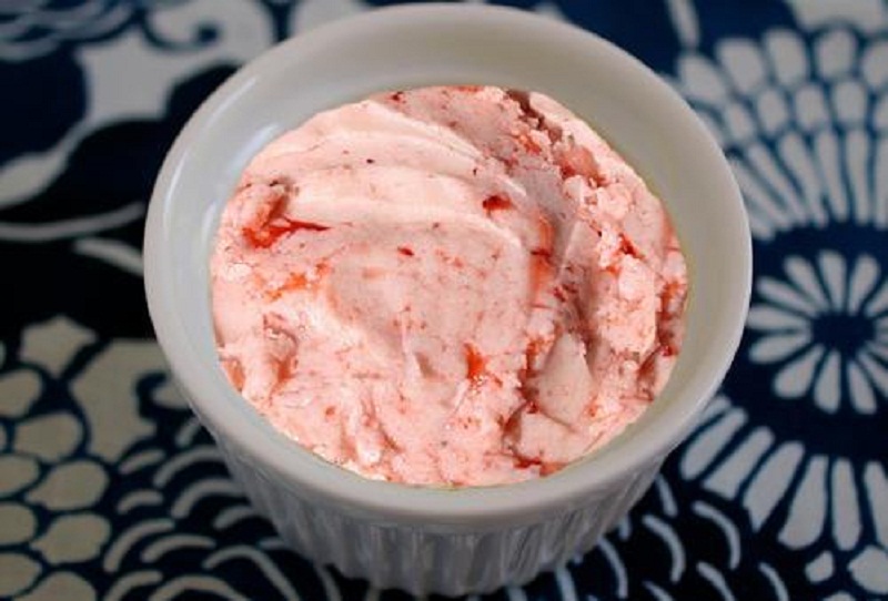 Whipped Cream with Strawberries Whipped Cream with Strawberries picture
