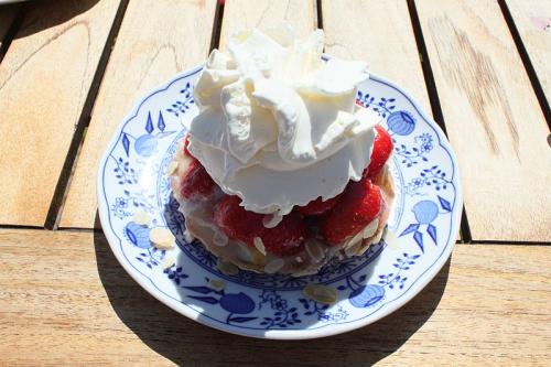 Whipped Pudding with Strawberries Whipped Pudding with Strawberries picture