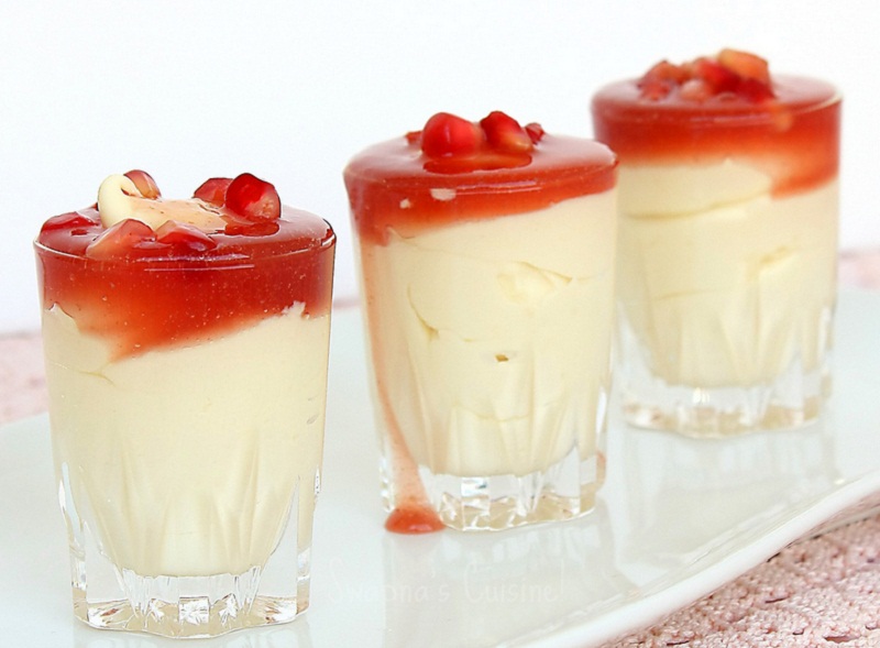 White Chocolate Mousse With Raspbeny Sauce White Chocolate Mousse With Raspbeny Sauce picture