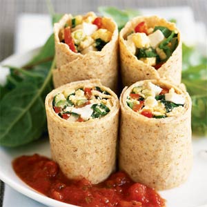 Herbed Cheese and Greens Wrap *Works with Cookin’ Greens™ Chopped Rapini, Spinach, Kale or Athlete’s Mix Herbed Cheese and Greens Wrap *Works with Cookin’ Greens™ Chopped Rapini, Spinach, Kale or Athlete’s Mix picture